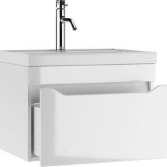 Тумба подвесная под умывальник "UNIT 60" Ева с одним ящиком В1 Айсберг (DA5901T) | фото 5