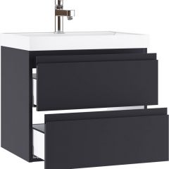 Тумба подвесная под умывальник "UNIT 60" Graffo графит матовый В2 Домино (DGr2111T) | фото 3
