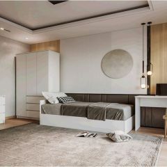 МОРИ Спальный гарнитур (Белый) модульный | фото 21