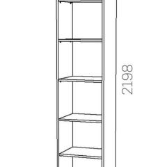 НМ 040.43 Х Шкаф для посуды "Оливия" Витрина ЛЕВЫЙ (Белое дерево/Дуб Сонома) | фото 3