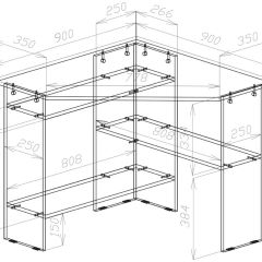 Стол письменный СП-2 (угловой) дуб грей | фото 3