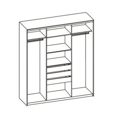 Шкаф-купе 3-х дв. с 1м зерк (ЛДСП бодега белая/бодега белая) | фото 2