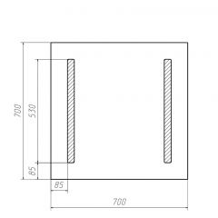 Зеркало Good Light 2-70 с подсветкой Sansa (GL7012Z) | фото 7