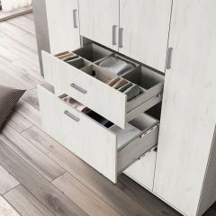 Шкаф Нельсон ШК-03 (Дуб Крафт белый/Дуб Крафт белый) | фото 2