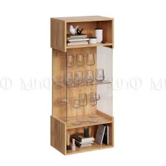 АЛТЕЯ Шкаф Стекло навесной (Дуб крафт) | фото 2