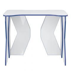 Стол компьютерный Геймер 1 (Белый/Синий) | фото 2