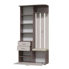 Прихожая Домино шкаф с вешалкой (бодега темный/бодега светлый) | фото 2