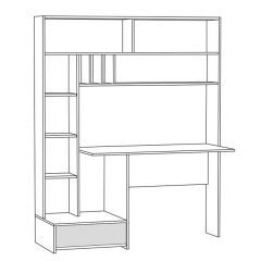 Стол письменный 03.243 Н Лайт (Сатин 7045 PE, Дымчатый Зеленый K521) | фото 3