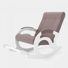 Кресло-качалка Тироль 12-Т-КМ (ткань/белые) КОФЕ С МОЛОКОМ | фото 2