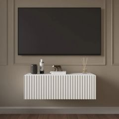 Тумба подвесная под ТВ LINES MTV3-MA 900 Белый матовый (Белый-M 10.1.2) | фото 7