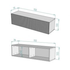 Тумба подвесная под ТВ LINES MTV4-MA 1150 Белый глянец (Белый-M 10.1.1) | фото 4