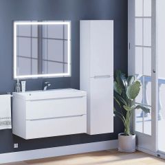 Тумба под раковину Uperwood Tanos 100 см, подвесная, белая матовая | фото 11