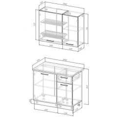 Кухонный гарнитур Антик 1000 (Стол. 38мм) | фото 3