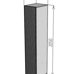 Шкаф Linnea MHR-1-2 2050х400х510 (Белый-М 11.1.2) | фото 2