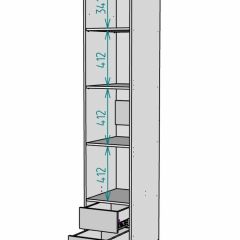 Шкаф Linnea MHR-1PO-4 2050х400х510 (Белый-М 11.1.2) | фото 3