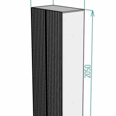Шкаф Linnea MHR-2 2050х800х510 (Графит-М 11.1.25) | фото 2