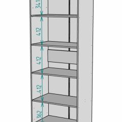 Шкаф Linnea MHR-2-2 2050х800х510 (Графит-М 11.1.25) | фото 3