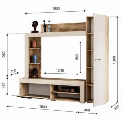 НИКОЛЬ Гостиная (Дуб крафт серый/софт айвори) | фото 2