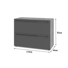 СТОУН С81 Комод (серый дуб/белый) | фото 2