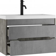 Тумба подвесная под умывальник "UNIT 80" Loft В2 Бетон Домино (DL5603T) | фото 3