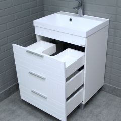 Тумба под умывальник "UNIT 60" Topaz с тремя ящиками В3 Домино (DT6401T) | фото 6