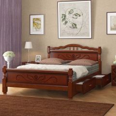 КАРИНА-5 Кровать из массива 1600 с 2-мя ящиками | фото 2