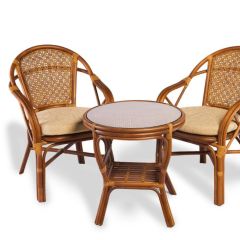 Стол круглый Петани с плетеной столешницей | фото 7