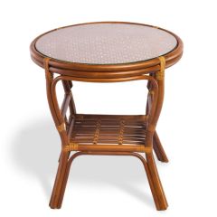 Стол круглый Петани с плетеной столешницей | фото 3