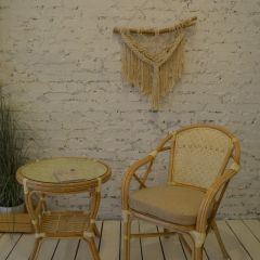 Стол круглый Петани с плетеной столешницей | фото 11