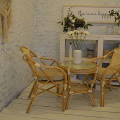 Стол круглый Петани с плетеной столешницей | фото 13