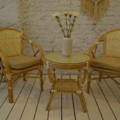 Стол круглый Петани с плетеной столешницей | фото 14