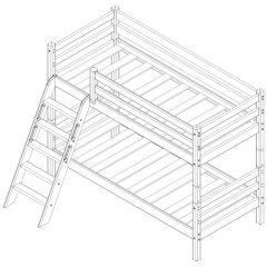 Кровать низкая с наклонной лестницей Соня (Вариант 12) | фото 4